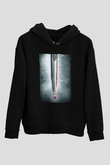 Unisex Cesur Yürek (Braveheart) Baskılı Siyah Kapüşonlu Sweatshirt