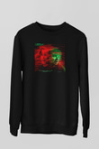 Unisex Choose or Die Baskılı Siyah Sweatshirt