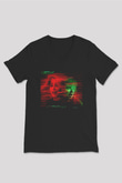 Unisex Choose or Die Baskılı Siyah V Yaka Tshirt