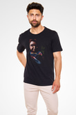 Unisex Chucky (Child's Play) Baskılı Siyah Tshirt