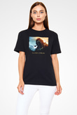 Unisex Clash of the Titans Baskılı Siyah Unisex Tshirt