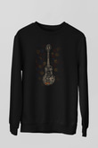 Unisex Coco Baskılı Siyah Sweatshirt