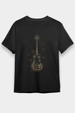 Unisex Coco Baskılı Siyah T-shirt
