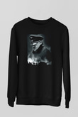 Unisex Çöküş (Downfall) Baskılı Siyah Sweatshirt