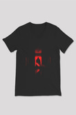 Unisex Darth Vader (Anakin Skywalker) Baskılı Siyah V Yaka T-shirt
