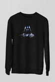 Unisex Darth Vader Baskılı Siyah Sweatshirt
