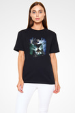 Unisex Demon Knight (Tales from the Crypt Demon Knight) Baskılı Siyah Tişört