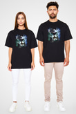 Unisex Demon Knight (Tales from the Crypt Demon Knight) Baskılı Siyah Oversize Tişört