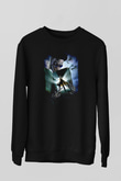 Unisex Demon Knight (Tales from the Crypt Demon Knight) Baskılı Siyah Sweatshirt