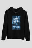 Unisex Devlet Düşmanı (Enemy of the State) Baskılı Siyah Kapüşonlu Sweatshirt