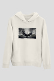 Unisex Dracula Untold Baskılı Beyaz Kapüşonlu Sweatshirt