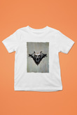 Unisex Drakula Baskılı Beyaz Çocuk Tshirt