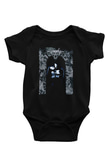 Unisex Drakula Baskılı Siyah Bebek Body - Zıbın