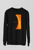Unisex Dune Baskılı Siyah Sweatshirt