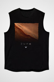 Unisex Dune Çöl Gezegeni (Dune) Baskılı Siyah Kolsuz Tişört