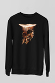 Unisex Dune Part Two Baskılı Siyah Sweatshirt