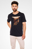Unisex Dune Part Two Baskılı Siyah T-Shirt