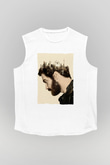 Unisex Düşman (Enemy) Baskılı Beyaz Kolsuz Tshirt