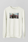 Unisex Dwayne Johnson as Luke Hobbs in Fast and Furious Baskılı Beyaz Sweatshirt