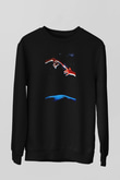 Unisex E.T. (E.T. the Extra-Terrestrial) Baskılı Siyah Sweatshirt