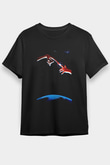 Unisex E.T. (E.T. the Extra-Terrestrial) Baskılı Siyah T-shirt