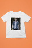 Unisex Edward Cullen Baskılı Beyaz Çocuk Tshirt
