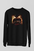Unisex Elm Sokağında Kâbus (A Nightmare on Elm Street) Baskılı Siyah Sweatshirt