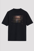 Unisex Enigma (The Imitation Game) Baskılı Siyah Oversize T-shirt