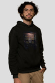 Unisex Enigma (The Imitation Game) Baskılı Siyah Kapüşonlu Sweatshirt