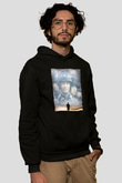 Unisex Er Ryan'ı Kurtarmak (Saving Private Ryan) Baskılı Siyah Kapüşonlu Sweatshirt