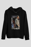 Unisex Esaretin Bedeli (The Shawshank Redemption) Baskılı Siyah Kapüşonlu Sweatshirt