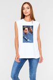 Unisex Esaretin Bedeli (The Shawshank Redemption) Baskılı Beyaz Kolsuz Tişört