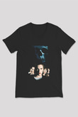 Unisex Final Destination Baskılı Siyah V Yaka T-shirt