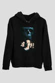Unisex Final Destination Baskılı Siyah Kapüşonlu Sweatshirt