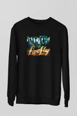 Unisex Firefly Baskılı Siyah Unisex Sweatshirt