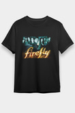 Unisex Firefly Baskılı Siyah Unisex Tişört