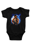 Unisex First Blood Baskılı Siyah Bebek Body - Zıbın