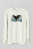 Unisex Game of Thrones Baskılı Beyaz Sweatshirt