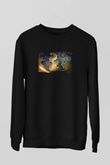 Unisex Game of Thrones Baskılı Siyah Sweatshirt