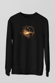 Unisex Game of Thrones Baskılı Siyah Sweatshirt