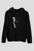 Unisex Game of Thrones Baskılı Siyah Unisex Kapüşonlu Sweatshirt