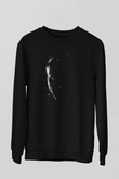 Unisex Game of Thrones Baskılı Siyah Unisex Sweatshirt