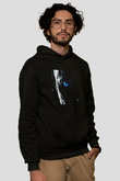 Unisex Game of Thrones Baskılı Siyah Unisex Kapüşonlu Sweatshirt