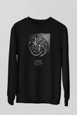 Unisex Game of Thrones Siyah Unisex Sweatshirt