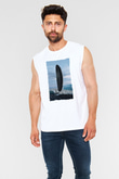 Unisex Geliş Arrival Baskılı Beyaz Kolsuz Tshirt