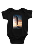 Unisex Geliş (Arrival) Baskılı Siyah Bebek Body - Zıbın