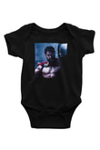 Unisex Gerard Butler 300 Spartalı Baskılı Siyah Bebek Body - Zıbın