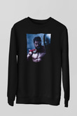 Unisex Gerard Butler 300 Spartalı Baskılı Siyah Sweatshirt