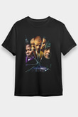 Unisex Glass Baskılı Siyah Tshirt