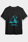 Unisex Godzilla II Canavarlar Kralı (Godzilla King of the Monsters) Baskılı Siyah T-Shirt